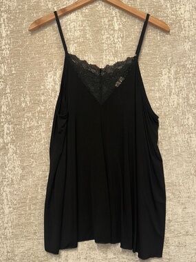 POL Black Lace Tank Top